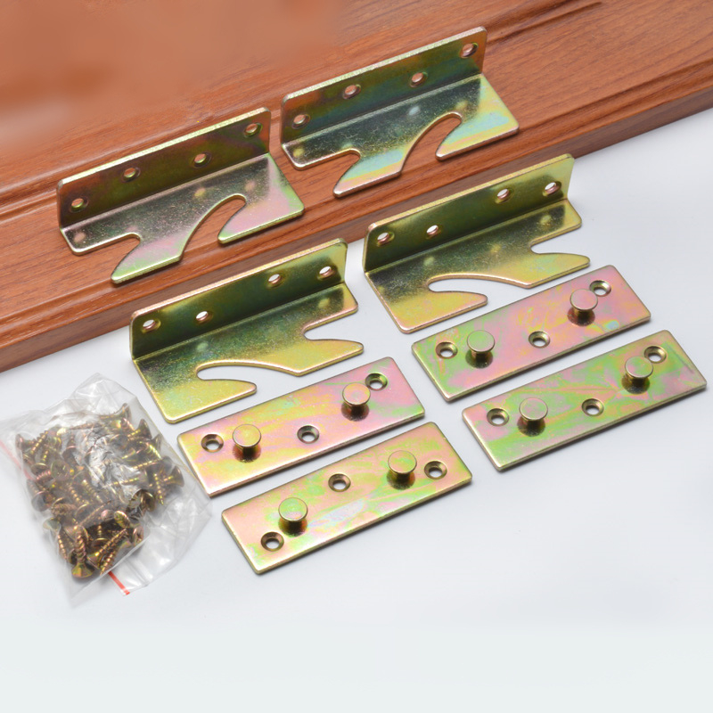 Furniture Hardware For Bed - 1 Set (4pcs) Bed Hinged Wood