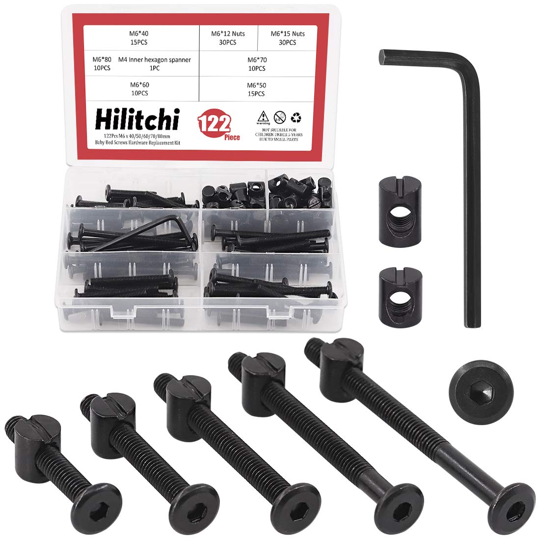 Furniture Hardware Barrel Nut - M6 Hex Socket Head Screws Bolts
