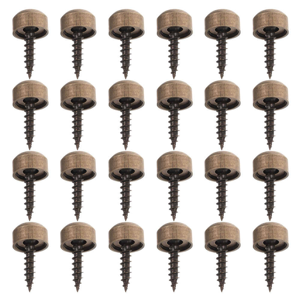 Barrel Bolt Slide - 24Pcs Self Tapping Screw Cap Copper