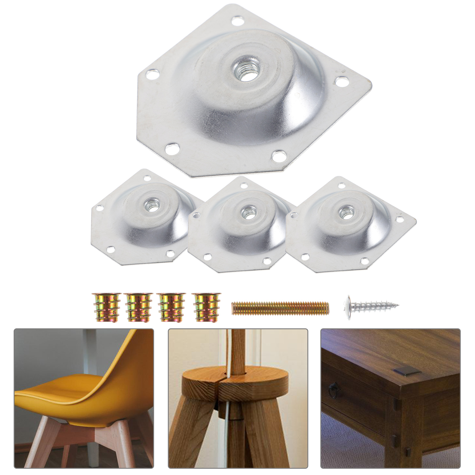 Furniture Hardware Nut - 4Pcs Furniture Leg Brace Connecting Pads