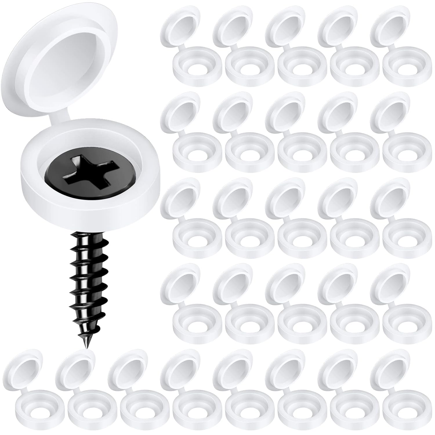 Furniture Hardware Nut - 100pcs Screw Decorative Cover Cross Screw