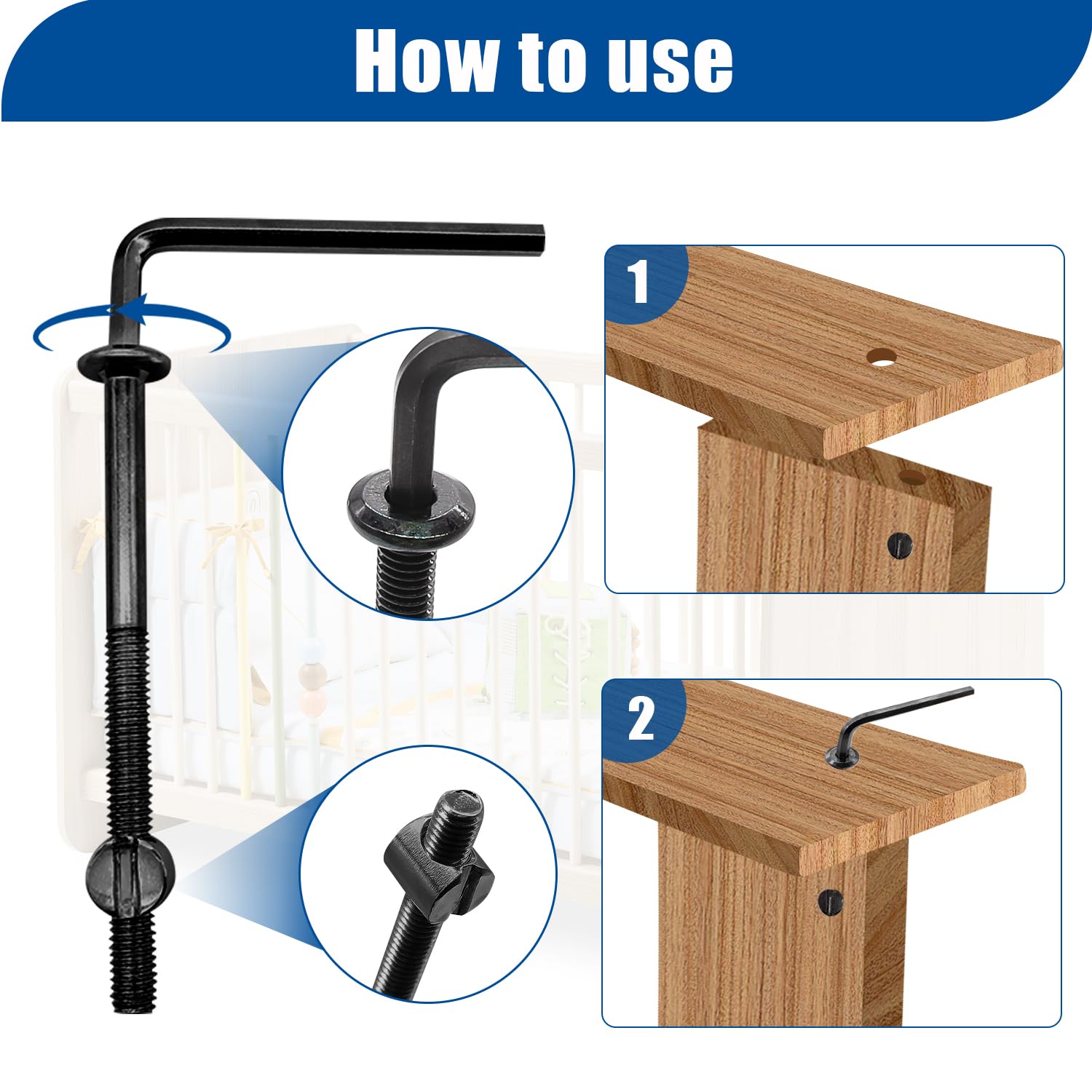16 Set Crib Screws M6x20mm/ 40 - Furniture Hardware Barrel Nut のレビューと価格