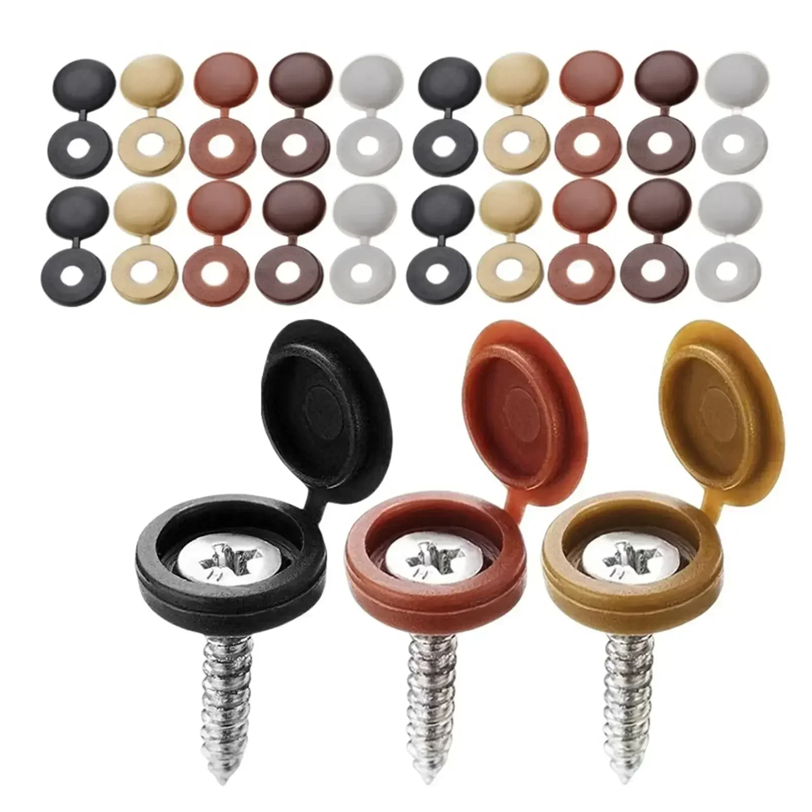 100Pcs Hinged Plastic Screw Ca - Furniture Hardware Nut のレビューと価格