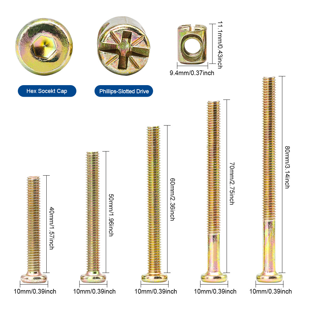 Hex Socket Flat Head Furniture - Furniture Hardware Barrel Nut のレビューと価格