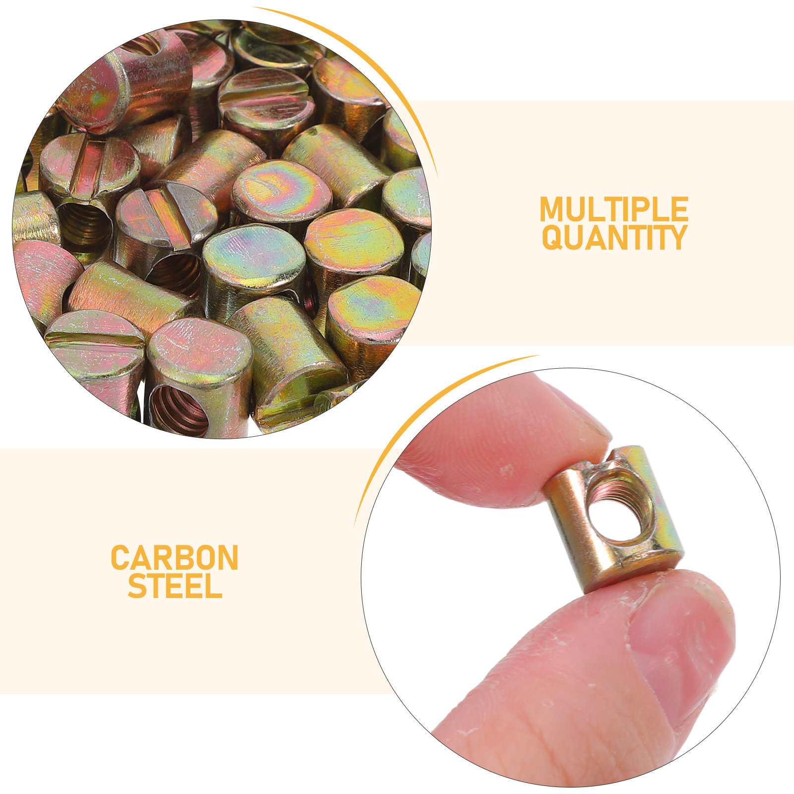 100Pcs M6 Barrel Nuts Slotted  - Furniture Hardware Barrel Nut のレビューと価格