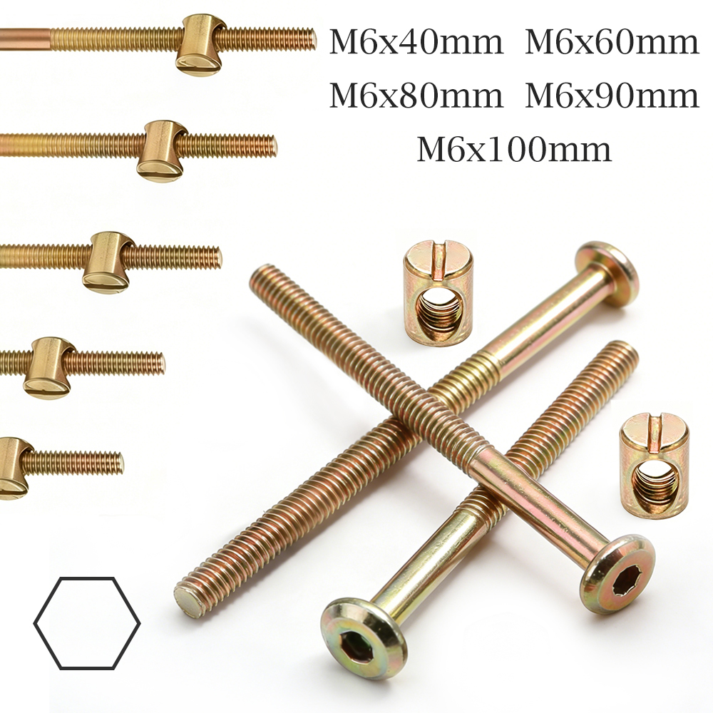 10pcs M6 Hex Socket Furniture  - Furniture Hardware Barrel Nut のレビューと価格
