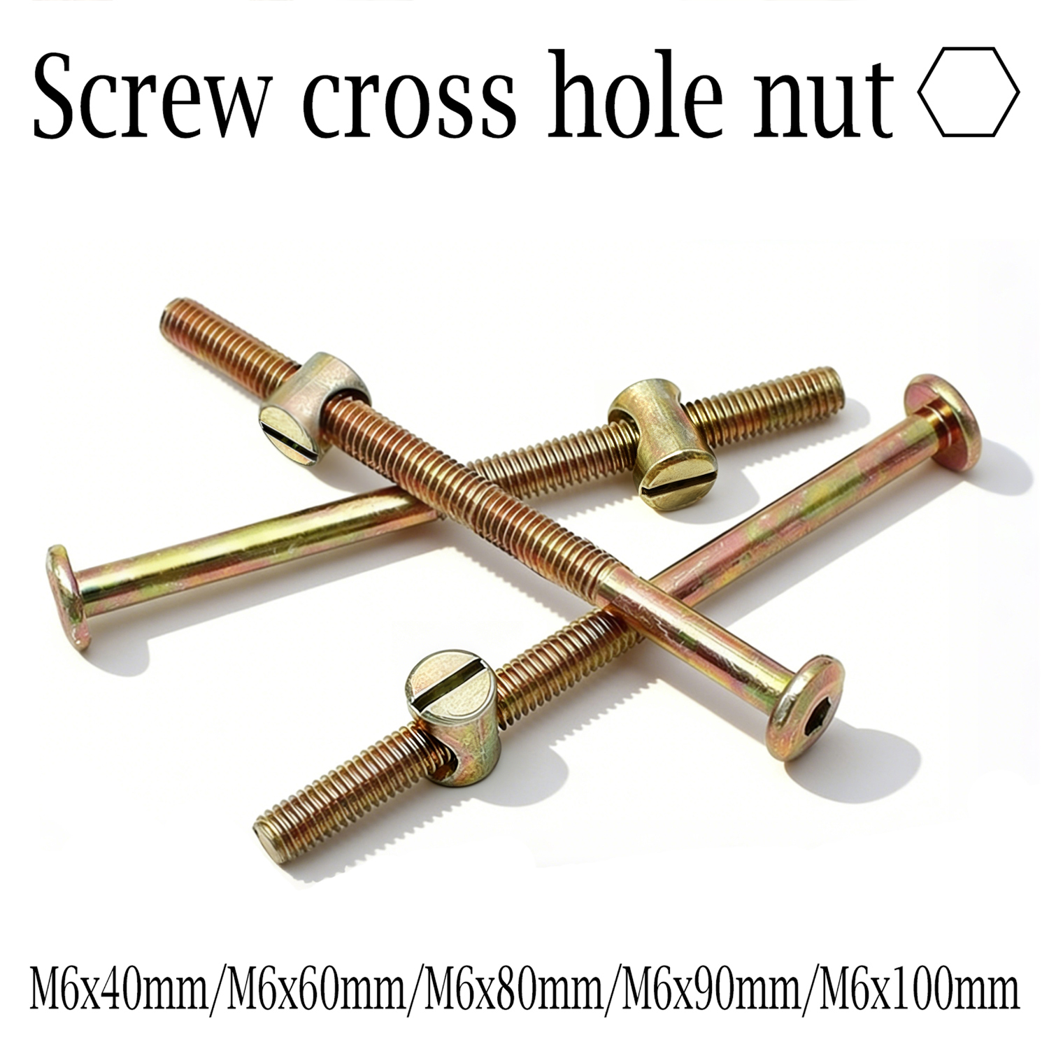 10pcs M6 Hex Socket Furniture  - Furniture Hardware Barrel Nut のレビューと価格