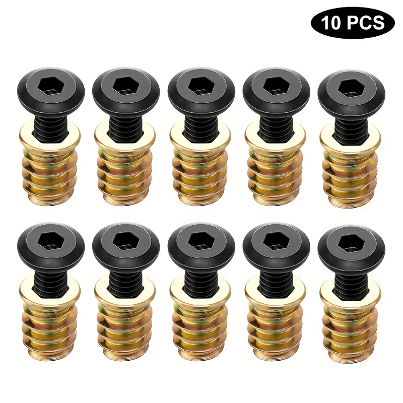 10PCS Threaded Inserts Nut Com - Furniture Hardware Nut のレビューと価格