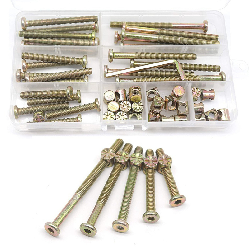 50pcs M6x40/50/60/70/80mm Crib - Furniture Hardware Barrel Nut のレビューと価格