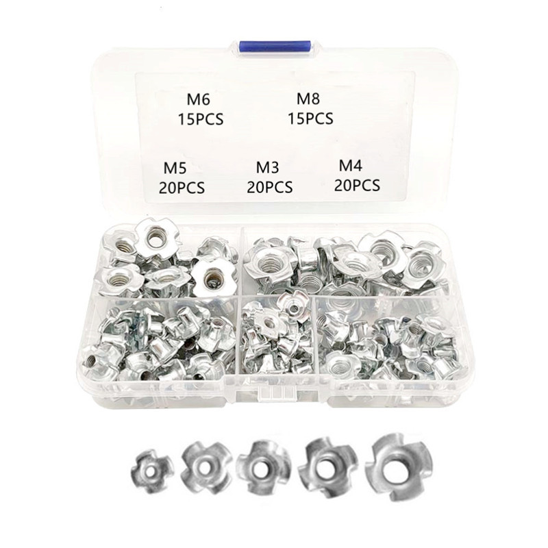 90pcs/Box Four Claws Nut M3 M4 - Furniture Hardware Nut のレビューと価格
