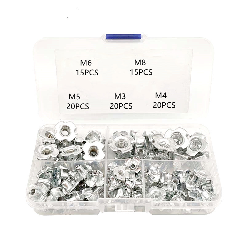 90pcs/Box Four Claws Nut M3 M4 - Furniture Hardware Nut のレビューと価格