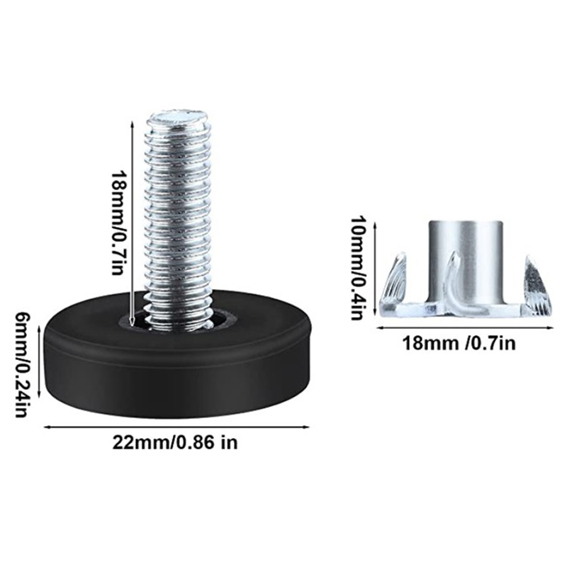 20Pcs Adjustable Feet Pads wit - Furniture Hardware Nut のレビューと価格
