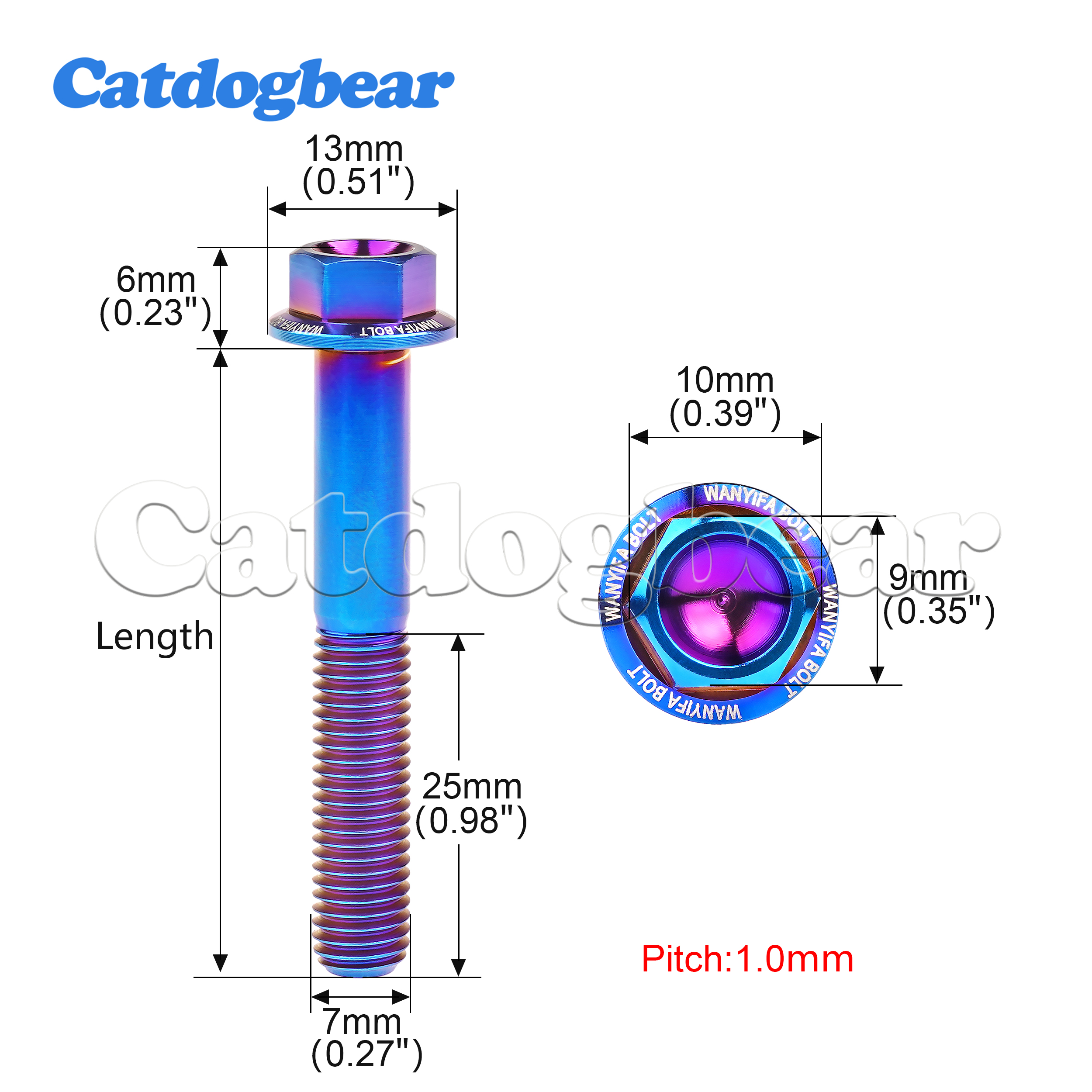 Catdogbear Titanium Bolt M7 x1 - Barrel Bolt Slide のレビューと価格