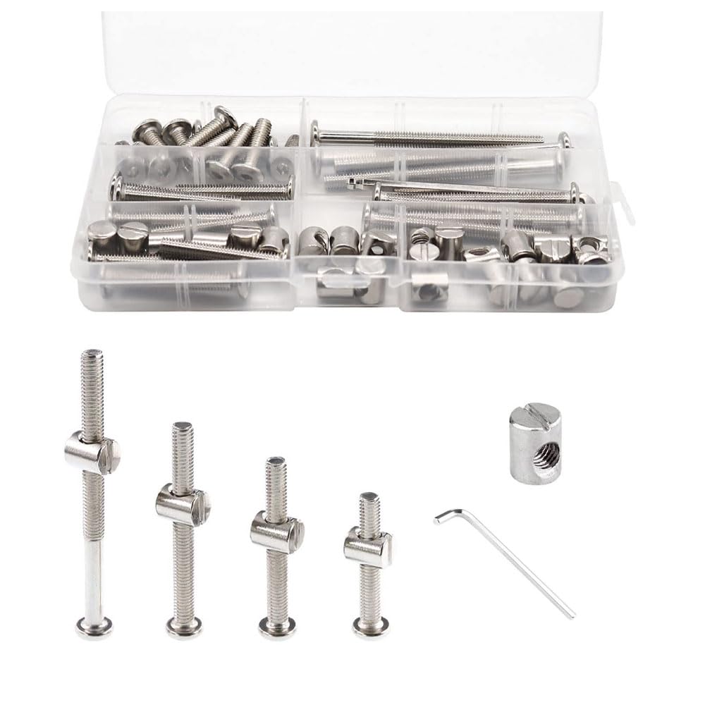 20 Set Crib Screws Baby Bed Cr - Furniture Hardware Barrel Nut のレビューと価格