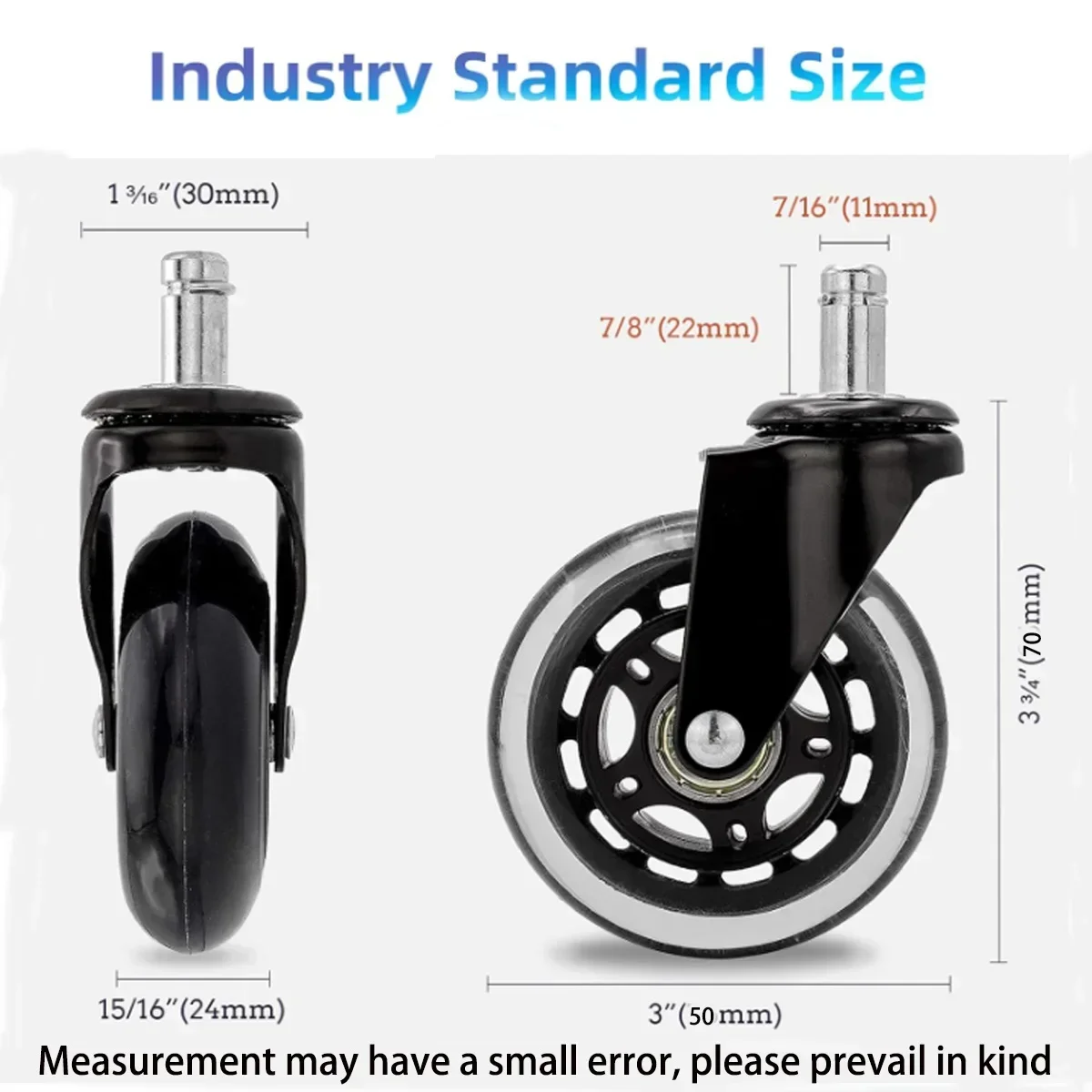5PCS Office Chair Caster Wheel - Furniture Hardware Replacement のレビューと価格