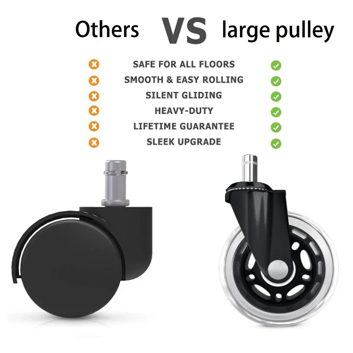 5PCS Office Chair Caster Wheel - Furniture Hardware Replacement のレビューと価格