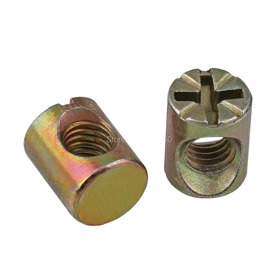100pcs Color Zinc Plated Slott - Furniture Hardware Barrel Nut のレビューと価格