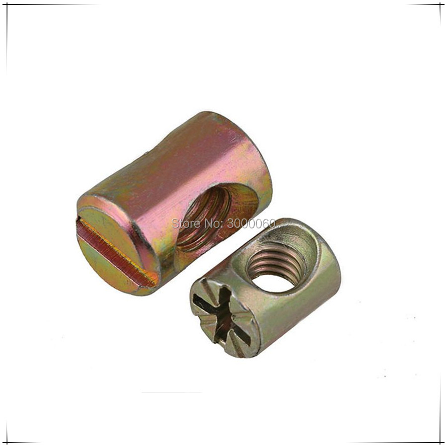 100pcs Color Zinc Plated Slott - Furniture Hardware Barrel Nut のレビューと価格
