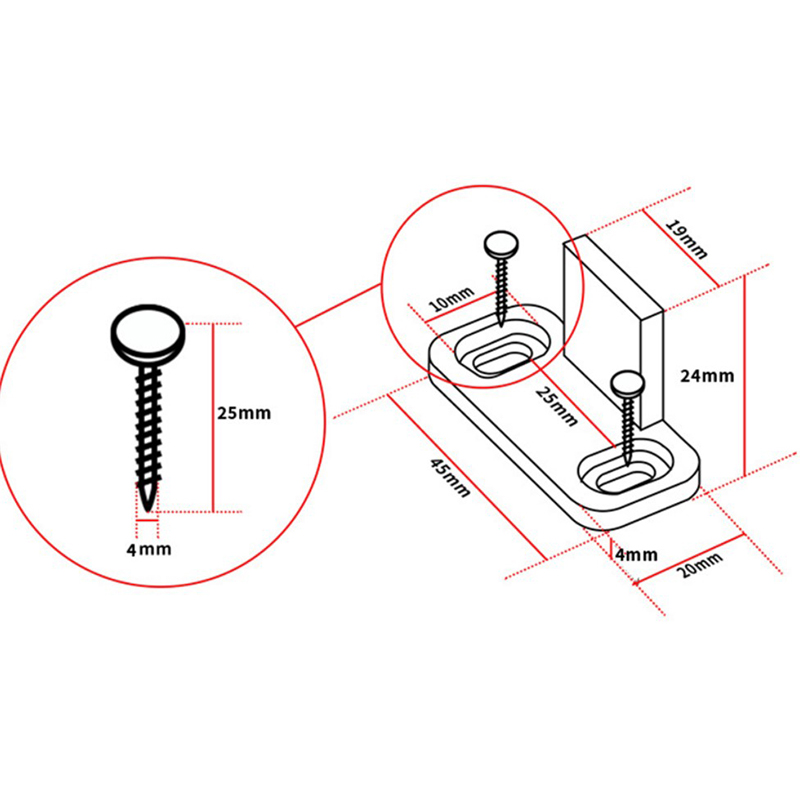 2pc Sliding Floor Guide Adjust - Furniture Sliding Door Hardware のレビューと価格
