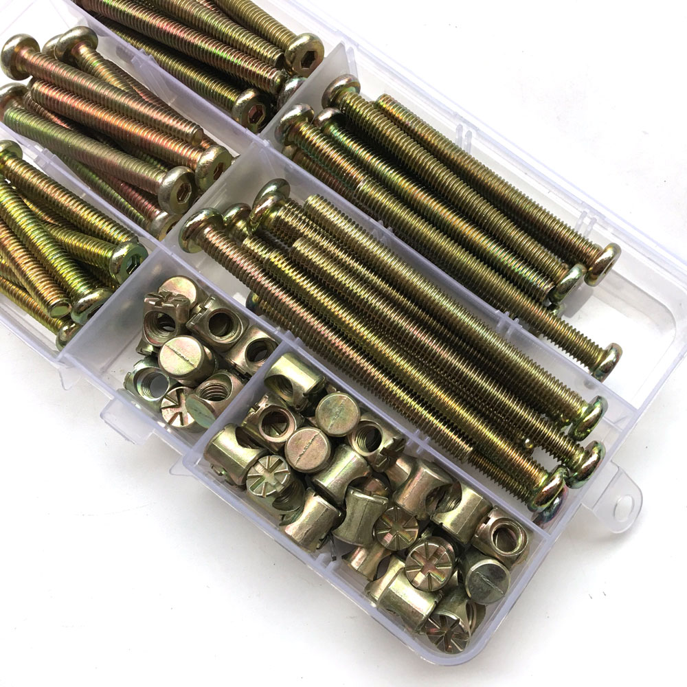 100Pcs M6 Barrel Dowel Nut Zin - Furniture Hardware Barrel Nut のレビューと価格